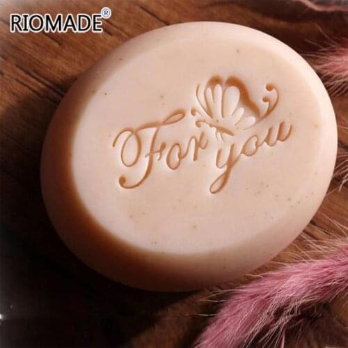 For You Butterfly Stamp For Soap Making Transparent Art Font Soap Seal With Handle Acrylic Custom Z0401FY