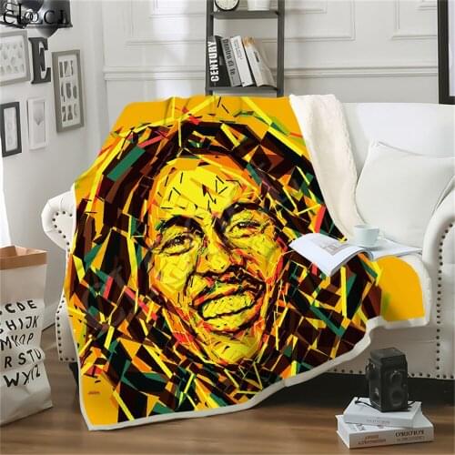 Double Layer Blankets Bob Marley 3D Printed Kids Weighted Quilt for Home Decoration Sofa Adult Nap Fashion Throw Blanket
