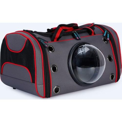 2019 new year new outdoor space portable dog carrier shoulder diagonal package breathable grid dog backpack