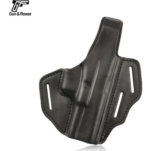Gunflower Glock 17/22/313 Slot Pancake Outside the Waistband Italy Leather Holster Tactical Outdoor Pouch Holder Accessories