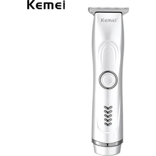 Kemei 6011 Portable Mini Hair Trimmer 0mm T-blade Professional Barber Shop Hair Cutting Small Electric Clipper USB Rechargeable