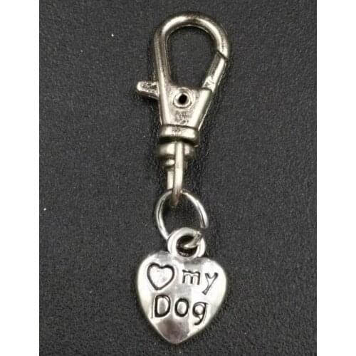 Fashion Vintage silve Alloy MY DOG Heart Cat / Dog Claw Charm DIY Fit Key Ring Accessories keychain M12