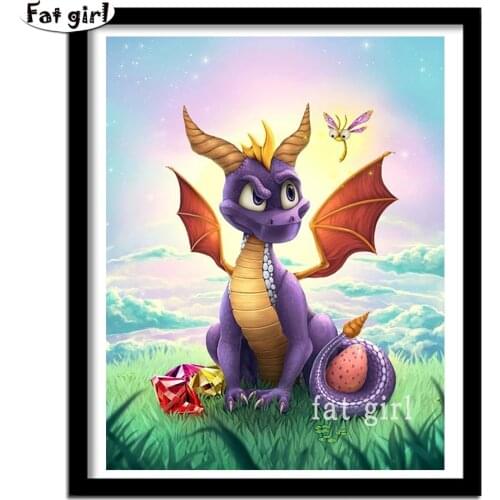 Cartoon Dinosaur Pattern 5D Diy Diamond Painting Full Square Drill Mosaic Animal Of Rhinestones Diamond Embroidery Child Gift