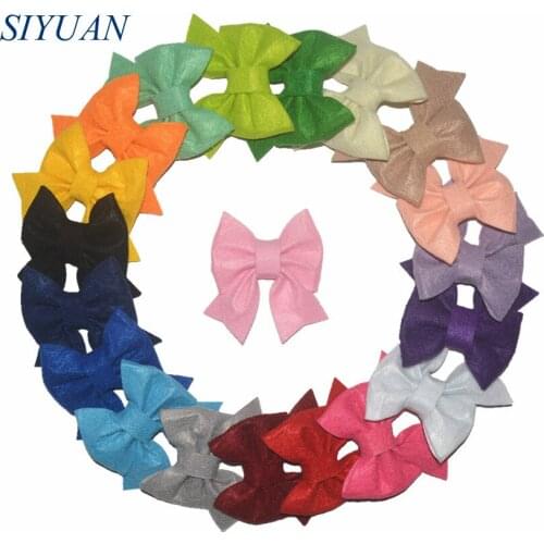 Wholesale 60pcs/lot 4 inch Non-Woven Felt Bow With Clips Girl Ponytail Barrette DIY Hair Accessories For Women Hair HDJ136