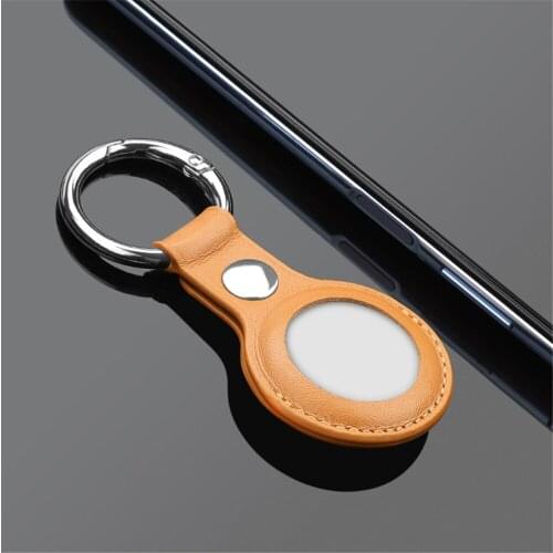 Wholesale PU Leather Case For Apple Airtags Protective cover For Apple Locator Tracker Anti-lost Device Keychain Protect Sleeve