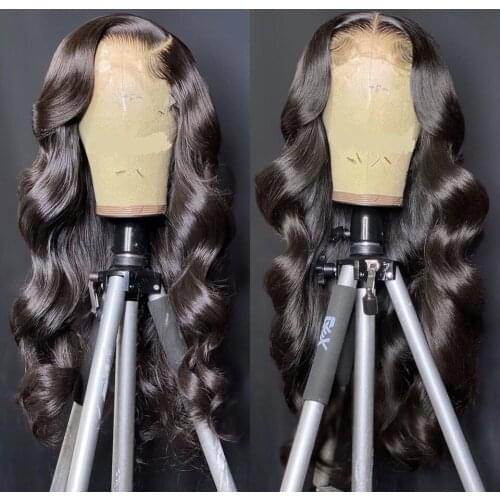 13x4 Lace Front Human Hair Wigs Peruvian Remy Body Wave Human Hair Wigs 28 30 Inch Pre Plucked Lace Frontal Wig Bleached Knots