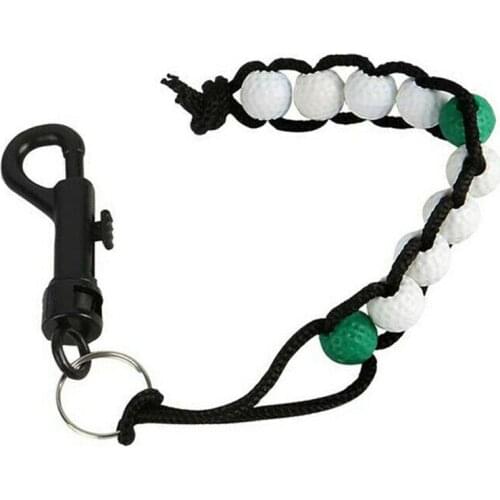 Plastic Golf Bead Stroke Counter Braid Cord Score Count with Clip Counter N66