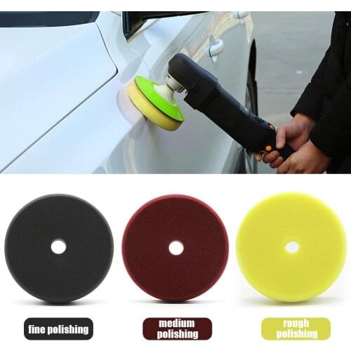 Sponge Polishing Pad Car Waxing Buffing Polisher Pad Car Polisher BufferSponge Flat Sanding Pad Removes Scratches Drill 6 Inch