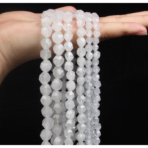 Transparent Natural Stone Beads Faceted Clear Loose Spacer Beads For Jewelry Making Needlework Bracelets Necklace DIY 6/8/10MM