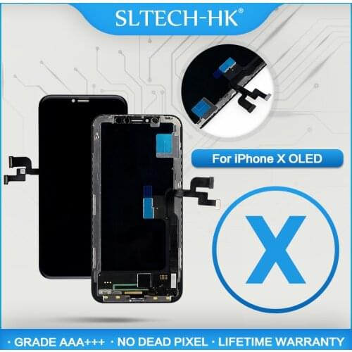AMOLED 2PCS For iPhone X XR XS MAX OLED Screen Replacement LCD Display TFT With 3D Touch Assembly No Dead Pixel Brand New