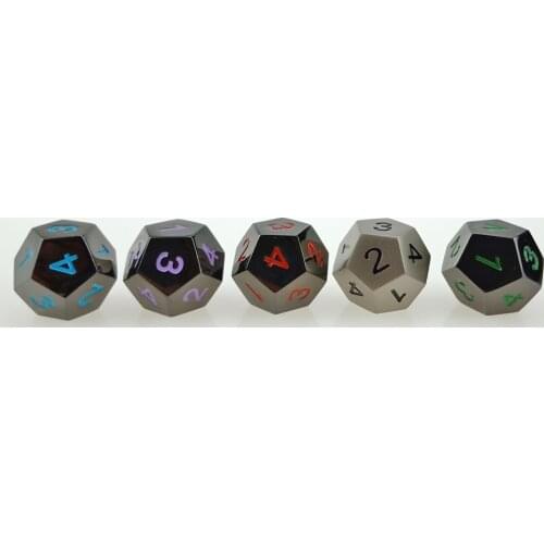 Rollooo Special Metal Dice 12 Sided D4 Twelve-sided Marked 1-4 Exist Various Colors