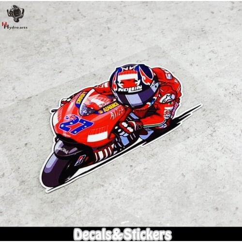 NO.LN187 NO.27 Stoner MOTO GP Racer 3M Reflective Sticker MOTO GP Car Sticker Decals Racing Stickers Motorcycle Bike