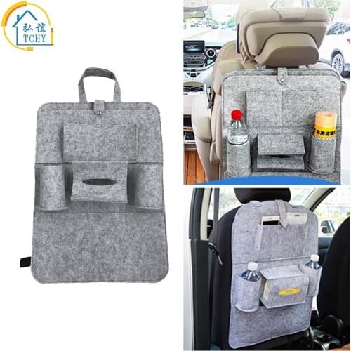 TCHY Car Storage Basket Felt Bag Organizer Backseat Non-Woven Protector Holder Pockets for Toy Paper Towels organization storage