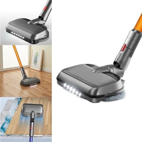 Upgraded Electric Wet Dry Mopping Brush Head with LED Light for Dyson V7 V8 V10 V11 Replacement Parts with Mop Pads