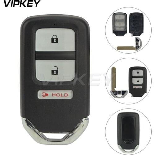 Remotekey replacement emergency key shell For Honda Accord CRV smart shell case 3 button