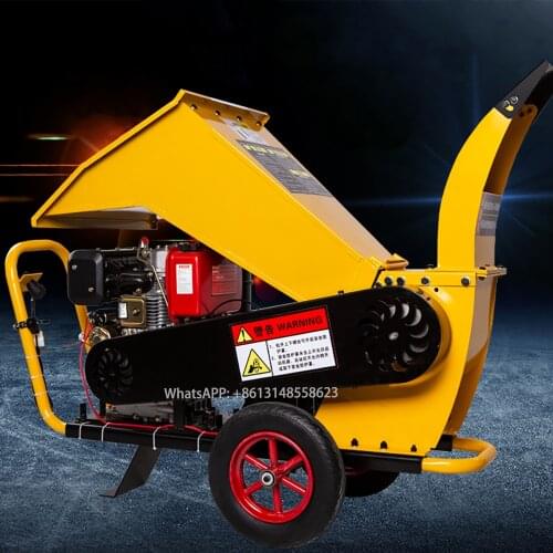 15-16HP Diesel Wood Chipper Petrol Garden Tree Branch Shredder Tree Branch Chipping Machine High-efficiency Wood Cutting Machine