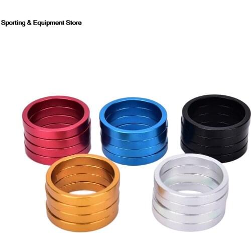 4pcs/set Aluminum Bike Headset Washer Mountain Bicycle Front Fork Washer Bike Stem Handlebar Spacers Ring Gasket