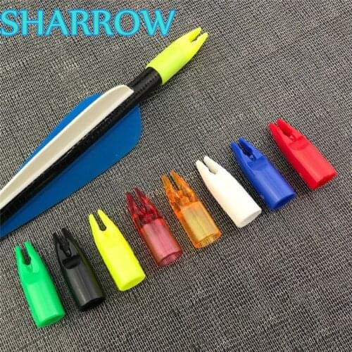 50Pcs Arrow Nock Nocks For 8mm Wood Bamboo Arrow Shafts DIY Tools For Outdoor Training Shooting Archery Accessories