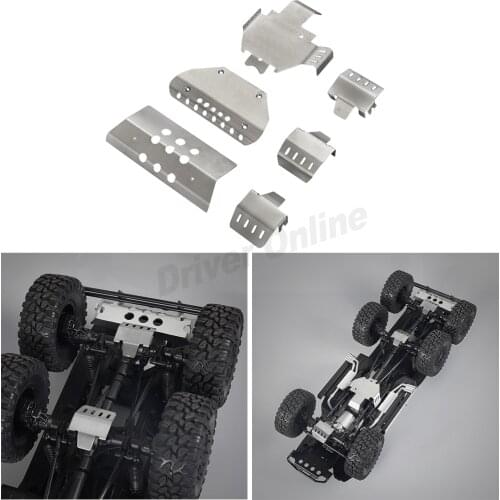 6pcs Metal Stainless steel Chassis Armor Chassis Protection for 1/10 RC Crawler Traxxas TRX6 G63 DIY OP Upgrade parts