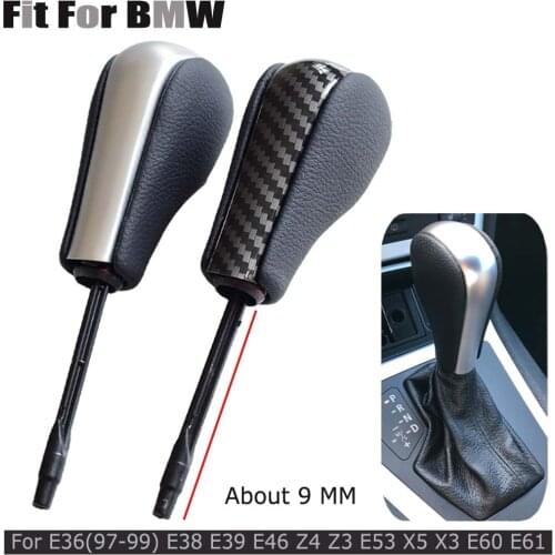 Automatic Car Gear Shift Knob For BMW X3 Series E83 2003-2010 ABS Leather Carbon fiber/Black/Silver Car Styling