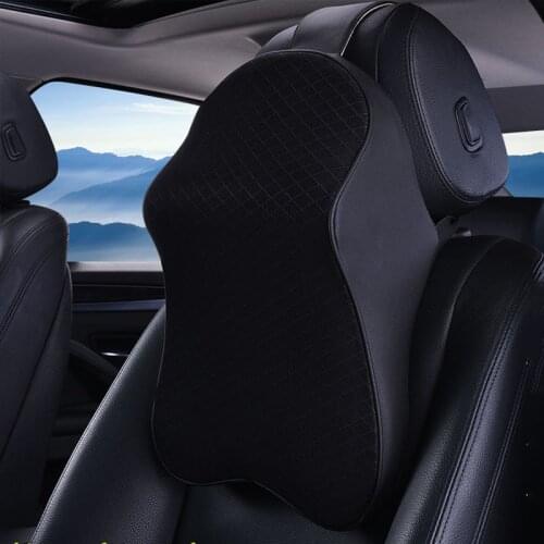 Car Neck Pillow Adjustable Head Restraint 3D Memory Foam Auto Headrest Travel Pillow Neck Support Holder Seat Covers Car Styling