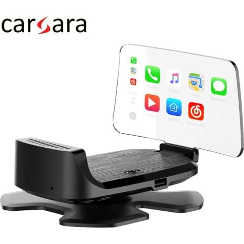 Apple Carplay Android Auto Car HUD Display Phone Screen Mirror Link GPS Navigation FM Transmitter OBD Dongle Interface Universal