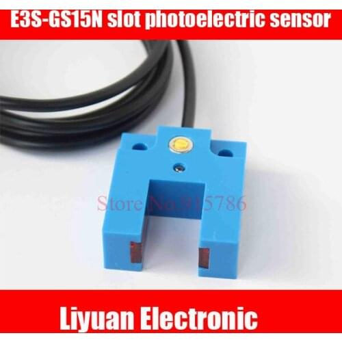 E3S-GS15N slot photoelectric sensor / distance 15mm NPN normally open DC three-wire DC6-36V photoelectric switch