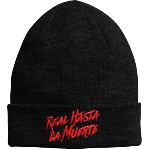 Anuel AA Real Hasta La Muerte Cotton Casual Beanies for Men Women Knitted Winter Hat Hip-hop Skullies Bonnet Unisex Cap