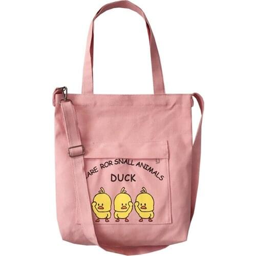 Women Canvas Shoulder Bags Environmental Foldable Shopping Bag Tote Package Crossbody Bags Casual Handbag For Girl