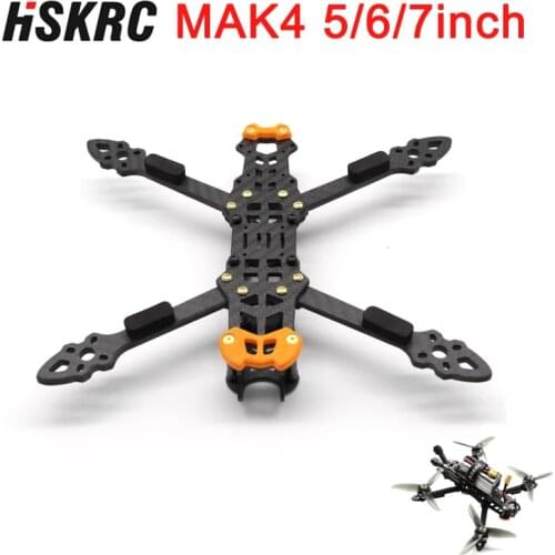 HSKRC MAK4 5 6 7 inch 4-axis Racing Frame Carbon Fiber Rack Freestyle FPV Aerial Drone for RC FPV Racing