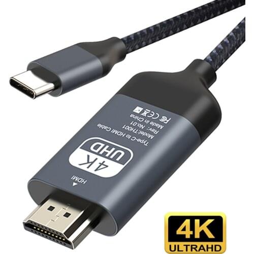 FSU USB C HDMI Cable Type C to HDMI Thunderbolt 3 Converter for MacBook Huawei