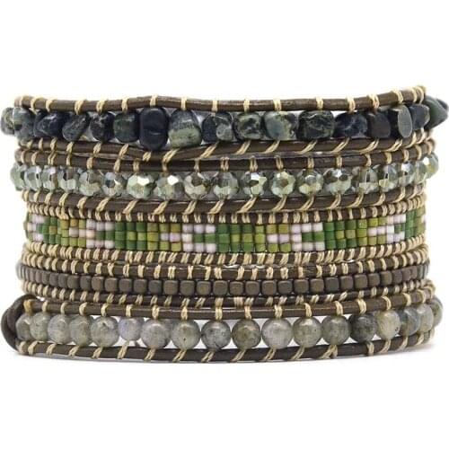 Natural Stone Miyuki Beads Bracelet Handmade Wholesale Classic Bohemian Bracelet Dropshipping