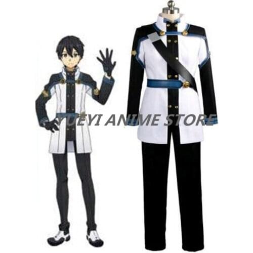 Sword Art Online Cosplay Kirito Kirigaya Kazuto Costume Halloween Party Clothing Outfit Set