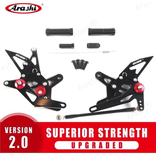 Arashi NINJA ZX6R CNC Adjustable Footrest Footpeg For KAWASAKI ZX-6R NINJA 2007 2008 Rearset Foot Rest ZX 6R Aluminum ZX636 636