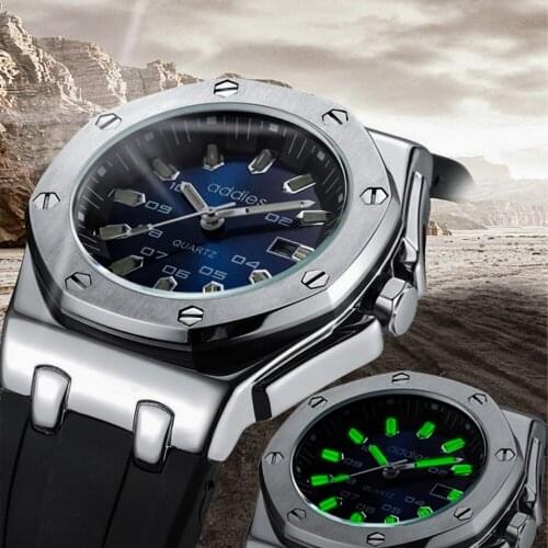 Top Brand Luxury Watches for Men 30ATM Waterproof Calendar Luminous Quartz Watch Mens Wristwatch Automatic with Rubber Strap