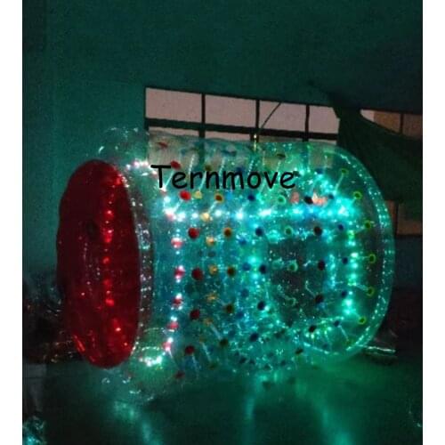 Inflatable roller wheel with led light Inflatable roller ball lighting walking ball water roller
