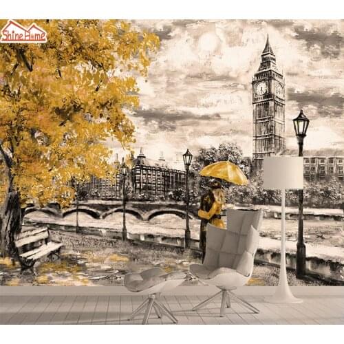 Wallpapers for Living Room Big Ben City 3d Photo Nature Wallpaper Vinyl Wall Paper Papers Home Decor Murals Roll Self Adhesive