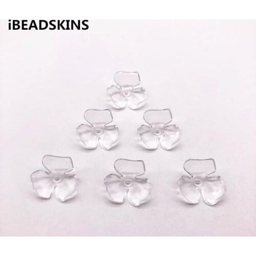 New arrival 23x22mm 630pcs clear Acrylic flower shape beads for stud earrings/earrings accessories/Earring parts/ jewelry DIY