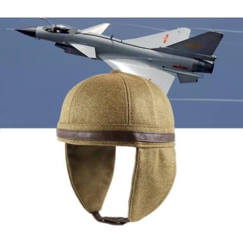 New Arrival Personality Pilot Ear Protector Man Woman Autumn Winter Street Fashion Beanie Hat Fitted Vintage Style Bomber Hats