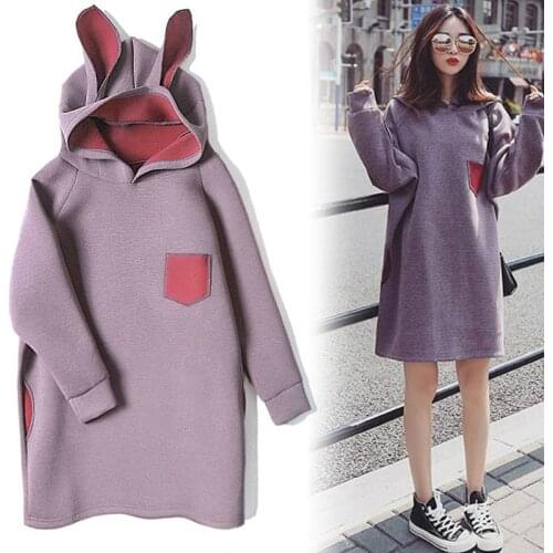 Autumn Winter Pregnant Clothes Maternity Coat Rabbit Ears Pregnancy Hoodie Thicken Tops Cotton Jacket Hoodies Women Cute XXL