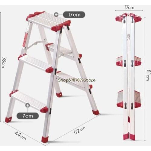Ladder Widened And Thickened Mobile Aluminum Alloy Double Side Engineering Herringbone Household Photography Props Multifunction
