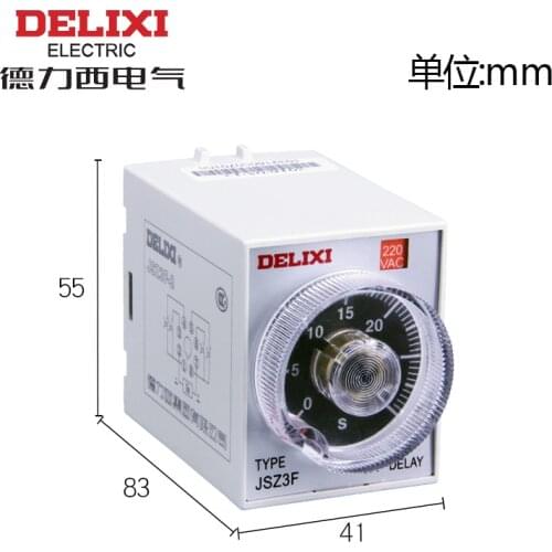 DELIXI JSZ3F Cut off Power Time Relay Timer Switch JSZ3F Delay Time 30S 220v 380v