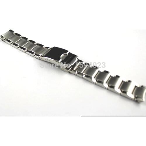 19mm T095417A Watchband Watch Parts male strip Solid Stainless steel bracelet Folding Buckle strap For T095 Free shipping