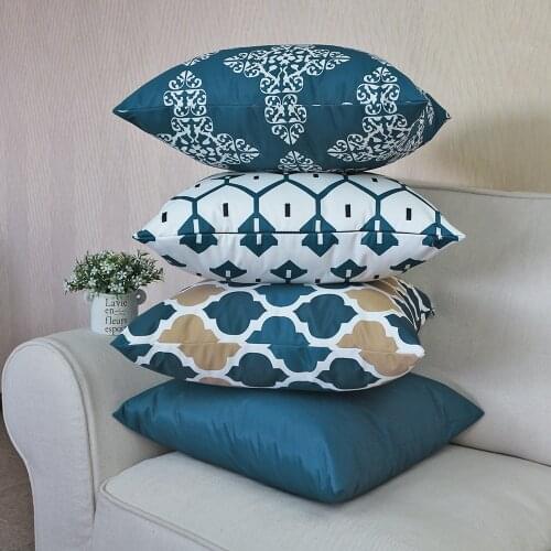 Twill Waterproof Pillow Case Geometric Print Throw Pillow Covers Modern Outdoor Cushion Cover for Couch Patio Tent Home Decor