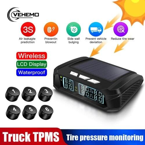 6PCS Sensor TPMS 8.0bar Tire Pressure Monitoring System New Truck Tire Pressure Alarm 2020 USB Tire Pressure Monitoring