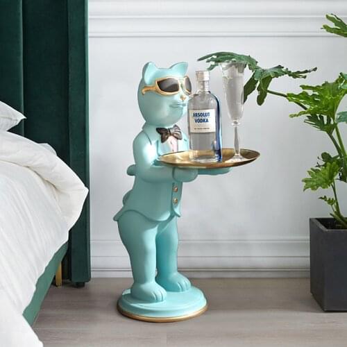 Nordic Decoration Home Figurine CatPallets StatuesCreative Living Room Sculpture Large Landing Cat Statue NordicStyle Decoration