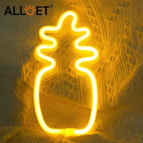 LED Neon Night Light Sign Wall Art Lamp Unicorn Flamingo Pineapple Home Kid Room Night Lamp Christmas Party Bar Pub Decoration