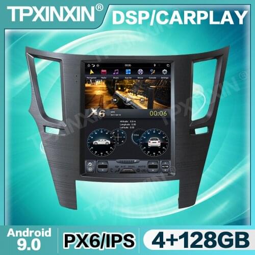 Tesla IPS Vertical Screen Android 10 Car Radio For Subaru Legacy Outback 2009 - 2014 Multimedia Video DVD Player Navigation GPS