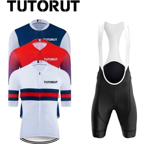 Cycling Jersey Set For Men Short Sleeve Breathable Sportswear Bicycle Clothes Quick Dry Wear MTB Bike Clothing Set With Pockets