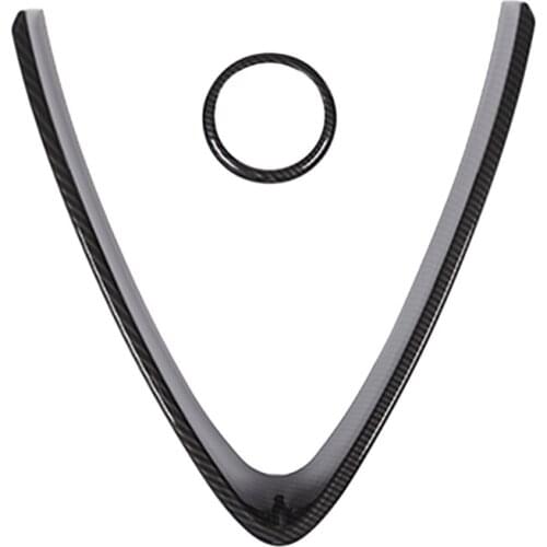 Carbon Fiber Style Abs Plastic Front Grill Decoration Frame Trim For Alfa Romeo Stelvio 2017 2018 Parts 2Pcs